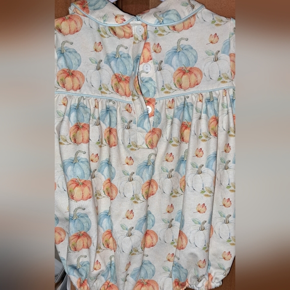 Adorable Baby Pumpkin Onsie By Magnolia Steel 18 months Very Soft Thanksgiving - Picture 3 of 8